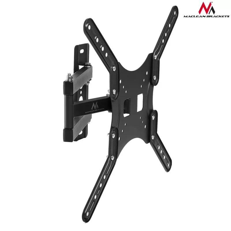 Suporte de parede para TV Maclean MC-759 para ecrãs de 13–55 polegadas, capacidade de carga 30 kg, VESA 75x75–400x400, inclinável e profundidade ajustável