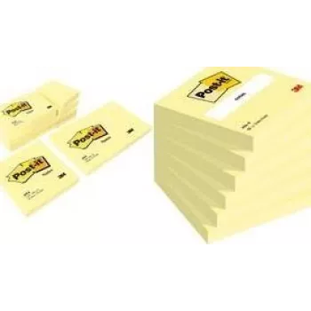 Notas Post-It amarelo pack de 6 etiquetas autocolantes quadradas 76x76mm 3M