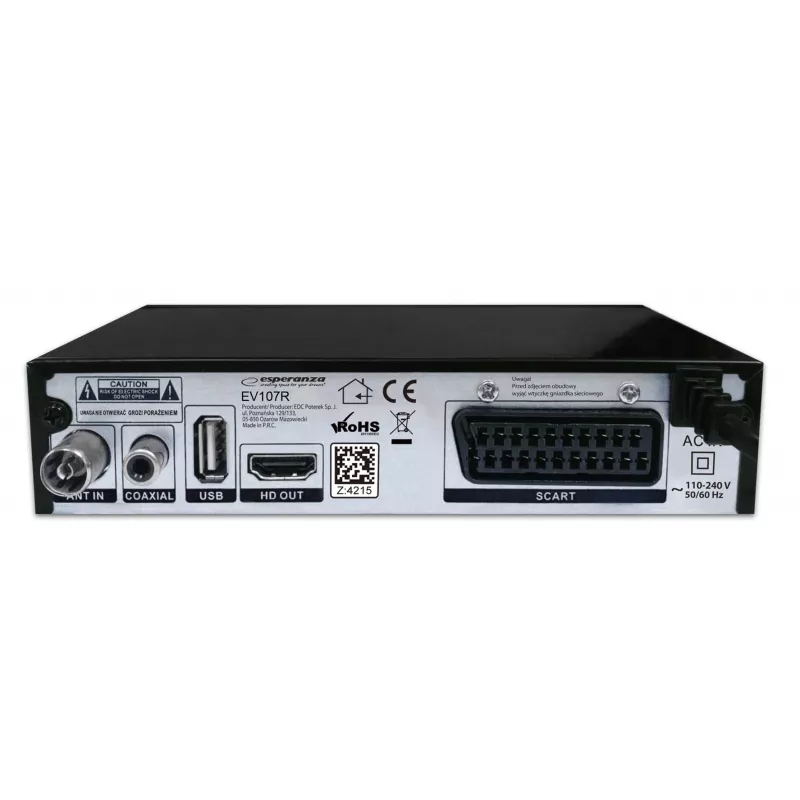 Esperanza EV107R Recetor de TV por cabo preto