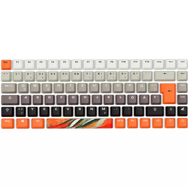 Teclado gaming mecânico Sharkoon SKILLER SGK50 S3 Design Bundle D6 — laranja/cinzento