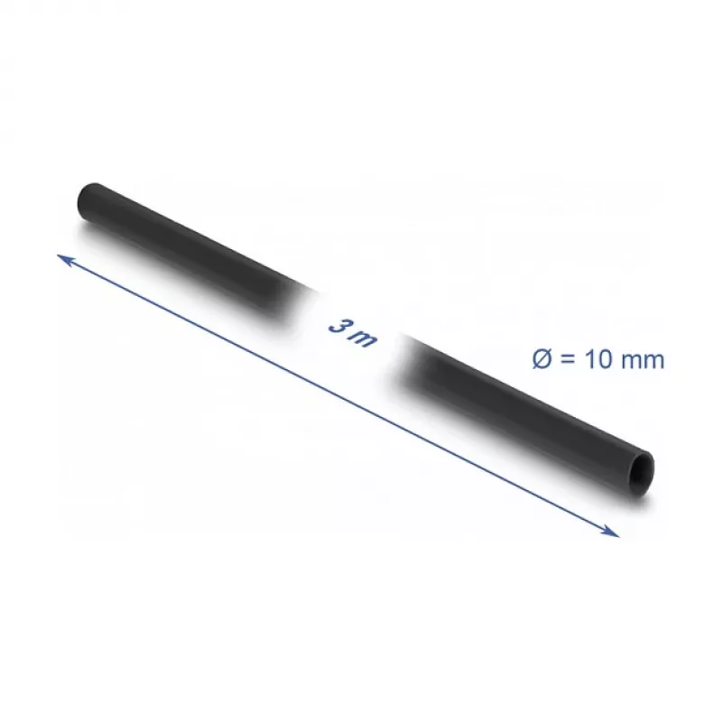 Manga isolante em PVC DeLOCK 3 m x 10 mm preto - material PVC - -40 a 105 °C