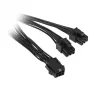 Cabo divisor de alimentação PCIe 6-pin para PCIe 6-pin x2, 0,15 m, No name ZUAD-766, preto
