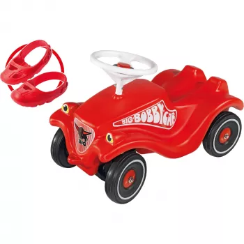 Carro de passeio Simba-Dickie BIG Bobby Car Classic vermelho com Whisper Wheels e cuidado de sapatos