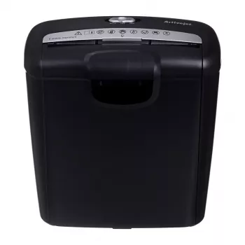 Destruidora de papel Activejet ASH-0601S, P-2, 10 l, corte em tiras 6 mm, 6 folhas, preto.