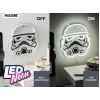 Luz néon LED de parede Paladone Stormtrooper modelo PP14595SWVN, iluminação decorativa Star Wars