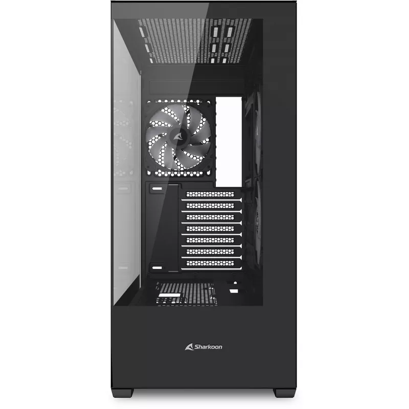 Caixa Sharkoon SK6 ARGB Tower ATX preto – caixa Mid-Tower ATX com iluminação ARGB e janela lateral em vidro temperado
