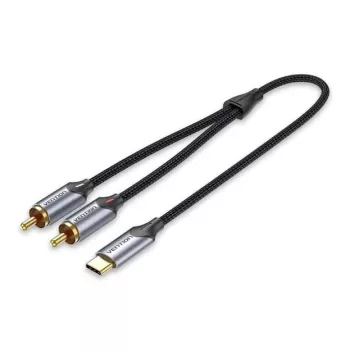 Cabo de áudio Vention USB-C para 2 RCA macho, 2 m