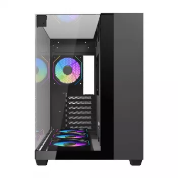 Caixa para computador Darkflash TH285 (preto) + 4 ventoinhas
