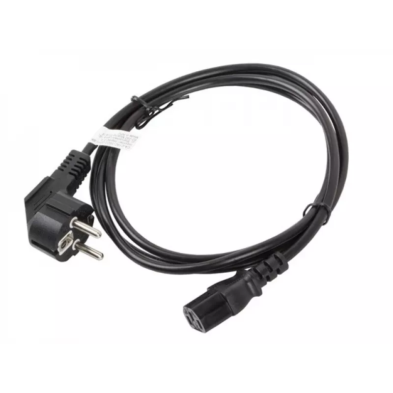 Cabo de alimentação Lanberg CA-C13C-10CC-0018-BK preto 1,8 m conector fêmea C13 CEE7/7 (CA-C13C-10CC-0018-BK)