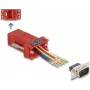 DeLOCK D-Sub 9 pinos macho para RJ45 fêmea kit de montagem vermelho VGA para RJ45