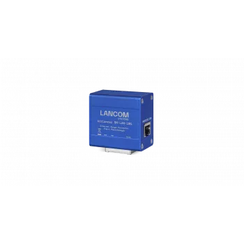 Adaptador de rede Lancom Systems AirLancer SN-LAN-10G — 10 Gigabit Ethernet, IEEE 802.3af/at/bt, caixa de alumínio, azul