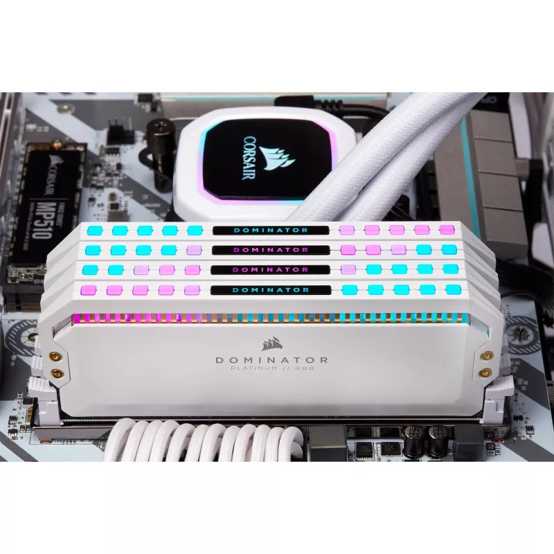 DIMM 32 GB DDR5-5200 2x 16 GB kit duplo branco Dominator Platinum RGB INTEL XMP