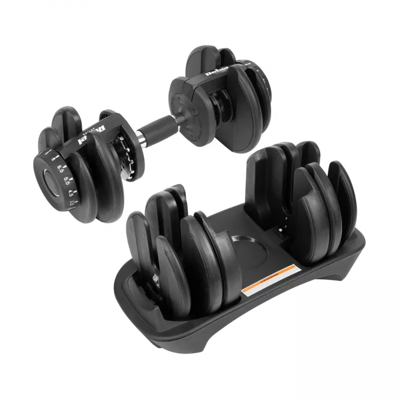 Haltere de ferro fundido ajustável Rebel RBA-2303 — até 24 kg, preto, peça única