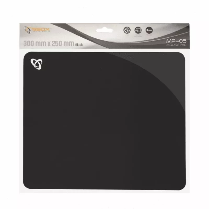 Tapete de rato em gel Sbox MP-03B preto