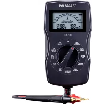 VOLTCRAFT testador de baterias BT-501 intervalo de medição (testador de baterias) 1,2 V, 1,5 V, 3 V, 6 V, 3,7 V, 9 V, 12 V pilha, pilha (BT-501)