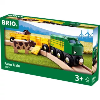 Comboio Ravensburger BRIO Farm Train 33404 – tema quinta, multicolor, para idade 0,3–99