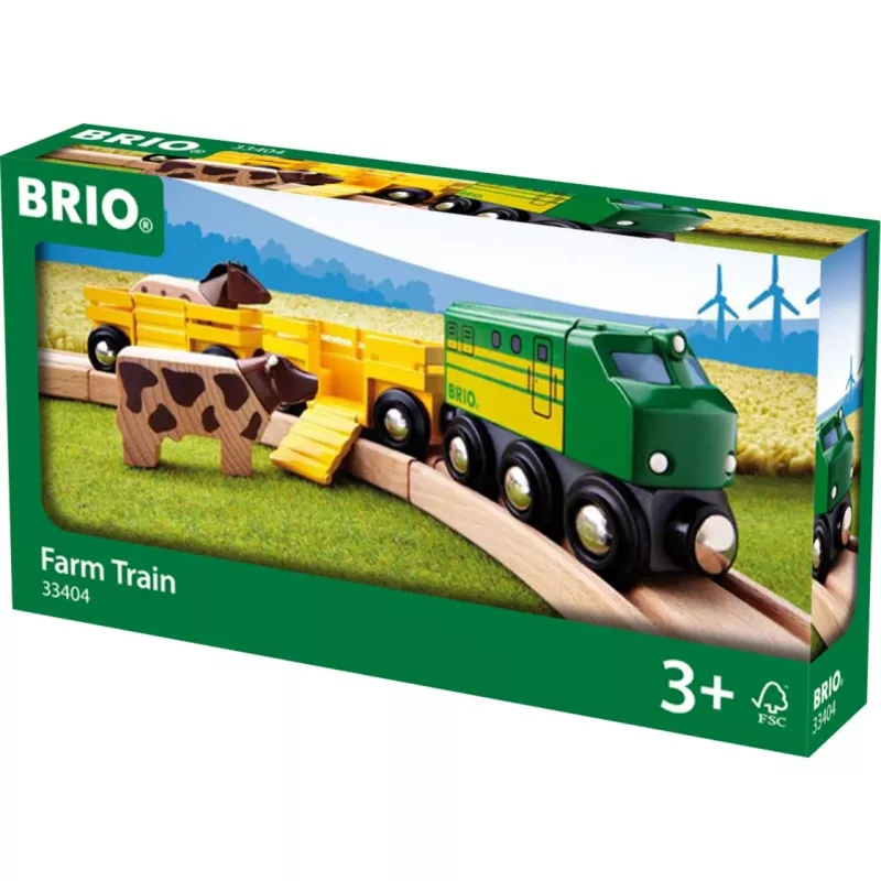 Comboio Ravensburger BRIO Farm Train 33404 – tema quinta, multicolor, para idade 0,3–99