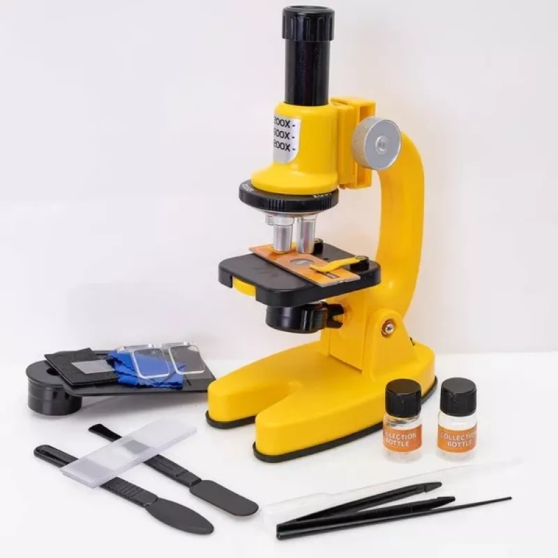 Microscópio Ascato 124582, ampliação 40x, iluminação LED, microscópio didático e de laboratório