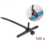 Abraçadeira de cabo DELOCK 18914, 150 x 7 mm, preto, pack de 100
