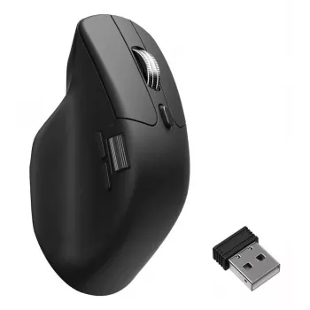Rato Keychron M6 destro universal — ótico, RF sem fios + Bluetooth + USB-C, 30000 DPI, preto
