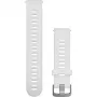 Garmin Bracelete de substituição 20mm silicone branco/fecho de aço inoxidável