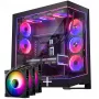 Caixa de PC PHANTEKS NV-Série NV9 MK2, EATX, DRGB, vidro temperado - preto & ventoinhas M25 Gen2 PWM D-RGB pack de 3 - Reverse Blade, 140mm, preto + DRG
