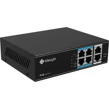 Switch Milesight MS-S0204-EL 4 portas 1 Gigabit Ethernet não gerido