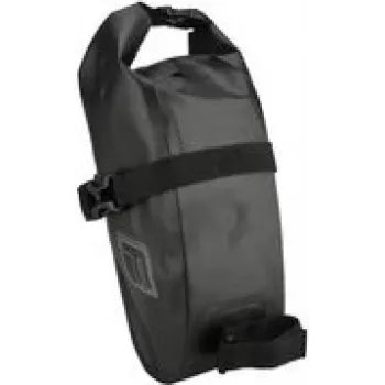 Bolsa de selim para bicicleta FISCHER Waterproof M — preta, material PVC, arrumação sob o selim