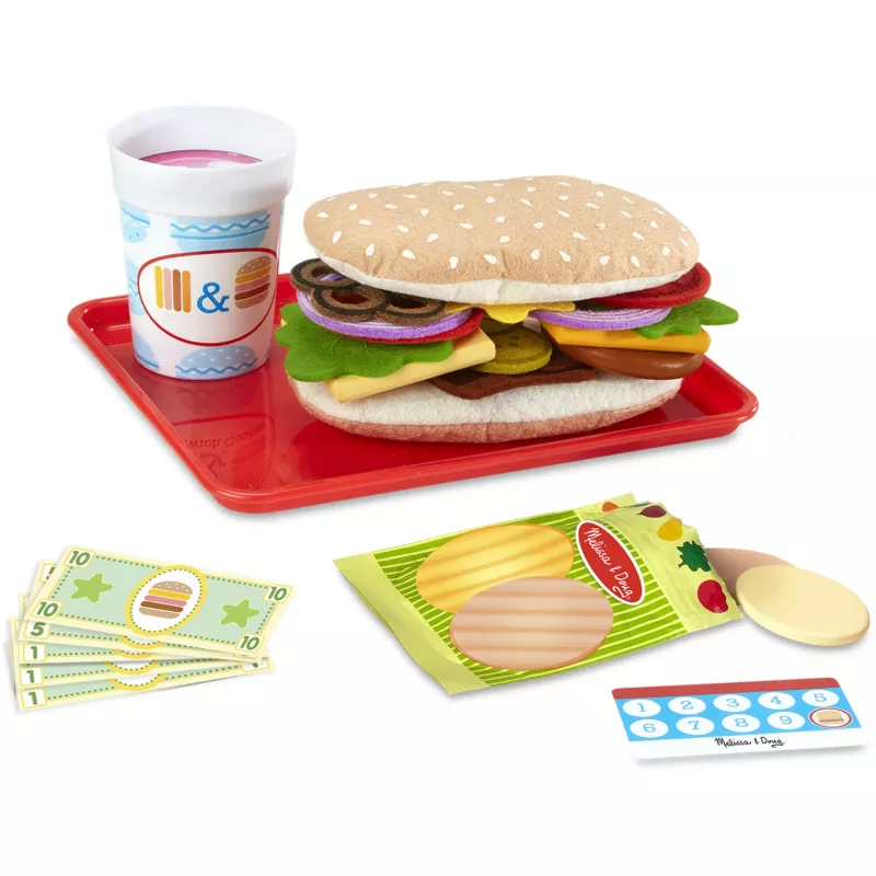 Melissa & Doug Slice & Stack Sandwich Counter 6074860 cozinha de brincar em madeira