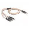 Cabo USB DeLOCK 1,2 m USB 2.0 USB A USB C/Micro-USB B/Lightning Transparente