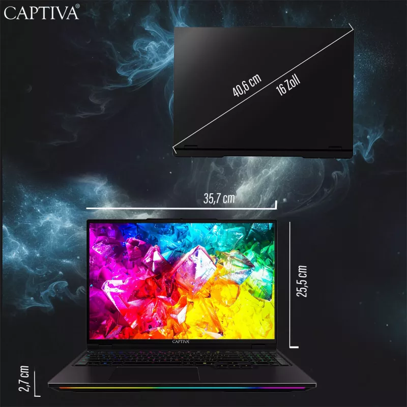 Captiva Highend Gaming I95-077GE Portátil gaming, 32GB, 1TB SSD, NVIDIA GeForce RTX 5080, Windows 11