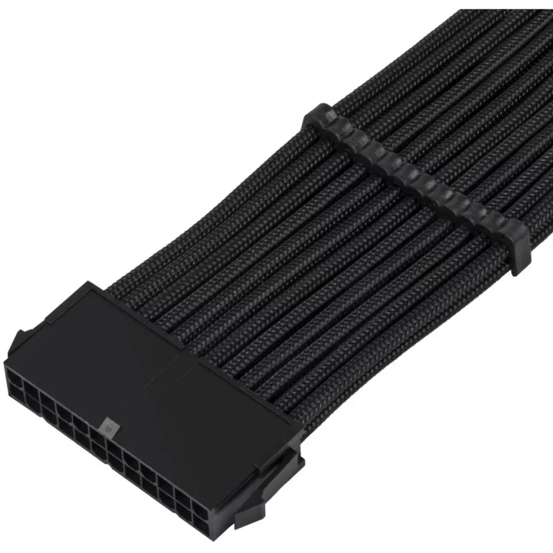 SilverStone PP07E - cabo de extensão de alimentação - ATX, 24 pinos (W) para ATX, 24 pinos (M) - 30 cm - preto