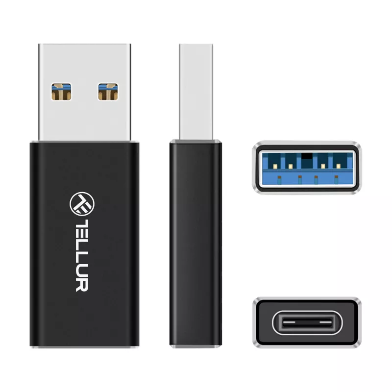 Tellur adaptador de USB-A para USB-C (macho/fêmea)
