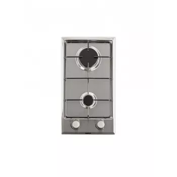 Placa de fogão Beko HDCG 32220 SX em aço inoxidável integrada a gás 2 zonas