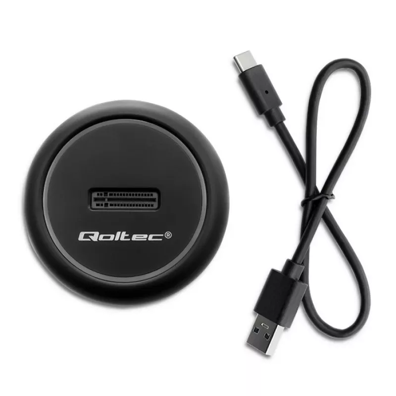 Qoltec 52275 Dock para SSD M.2, SATA/NVMe, USB-C