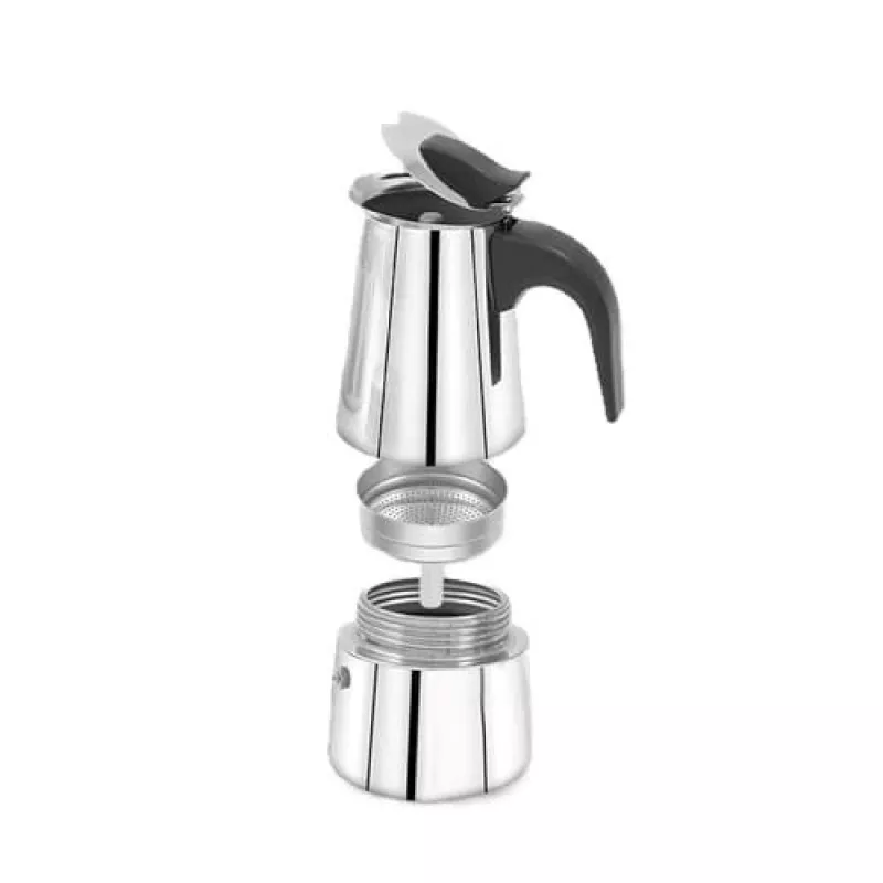 Cafeteira italiana Maestro MR-1660-9, cafeteira de fogão para 6 chávenas, preto