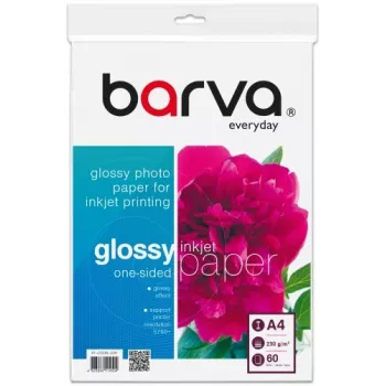Papel fotográfico Barva (IP-CE230-229) Everyday Glossy 230 g/m², A4, 60 folhas