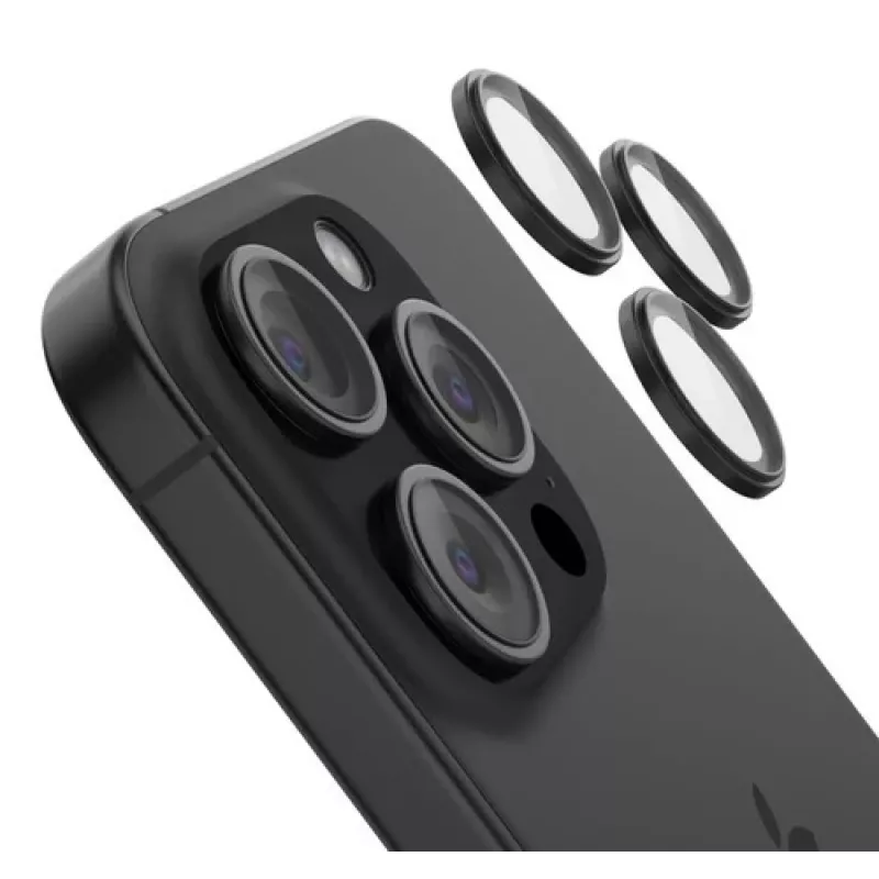 Proteção de lente de câmara em vidro temperado Belkin para iPhone 15 Pro / 15 Pro Max OVA180HQBK