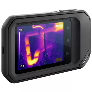 Câmara térmica FLIR C3-X Preta 1800 mAh óxido de vanádio matrizes de plano focal não arrefecidas ecrã integrado 128 x 96 píxeis LCD 640 x 480 píxeis