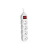 PowerWatch 3 m (4 tomadas) branco com interruptor de rede