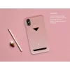 Capa traseira VixFox para iPhone XSMAX com compartimento para cartões, rosa