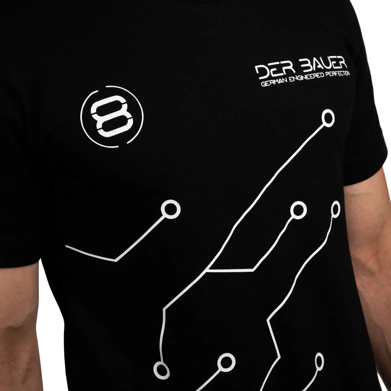 T-shirt der8auer PCB-Design, tamanho M — vestuário da marca der8auer
