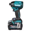 Makita TD002GD202 aparafusadora de impacto sem fios, 40 V XGT, sem escovas, 220 Nm, sextavado de 1/4", luz LED, com 2 baterias de iões de lítio de 2,5 Ah, carregador rápido e mala