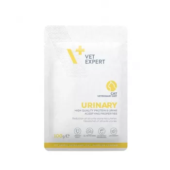 Dieta veterinária húmida para gatos VETEXPERT Urinary, aves, saco 100 g, adulto, sem açúcar e sem conservantes
