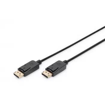 Cabo de ligação DisplayPort com bloqueio 1080p 60Hz FHD Type DP / DP M / M preto 1m