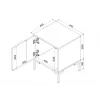 Mesa de cabeceira Cama Meble MERCI 44x40x52,5 cm, preto e carvalho, MDF/aglomerado, pack de 2