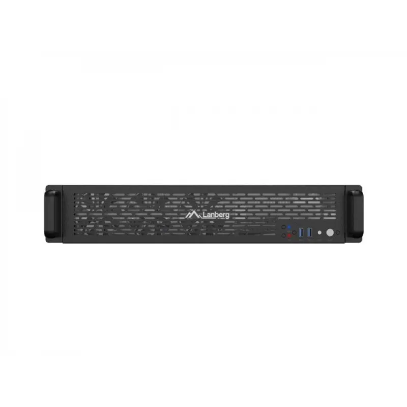 Caixa rack Lanberg SC01-5202-12B 2U preta 3 ventoinhas HDD+SSD