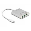 Leitor de cartões DeLOCK 91005 USB 3.2 Gen 1 Type-C cinzento CF MMC MicroSD