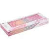 Deltaco GAM-021-RGB-P-DE - tamanho completo (100%) - USB - interruptores de membrana - QWERTZ - rosa