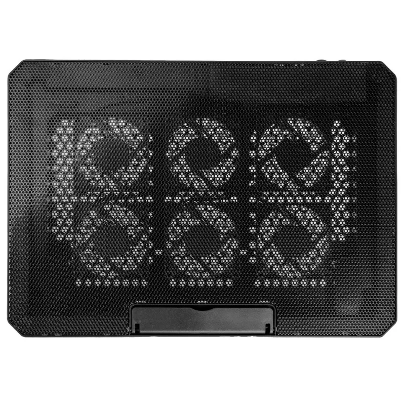 Base de refrigeração para portátil Kolink KL-F500 para 17,3 polegadas (43,9 cm) — 6 ventoinhas, 1900 rpm, USB, preto